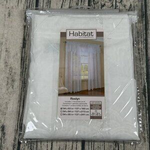 Habitat by Commonwealth Roslyn 54" x 63" White Tailored Window Panel